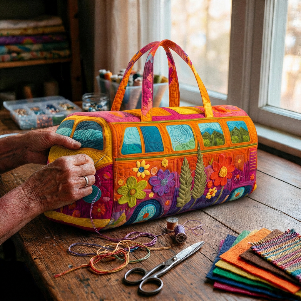 HippieBus Colourful Carry Bag